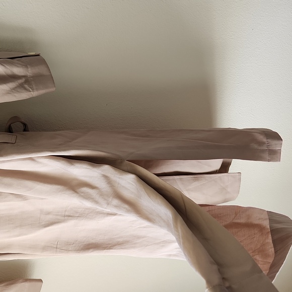 Darling Tan Beige "Overcast" Lightweight Belted Trench Coat sz M Trendy Classic - Picture 11 of 13